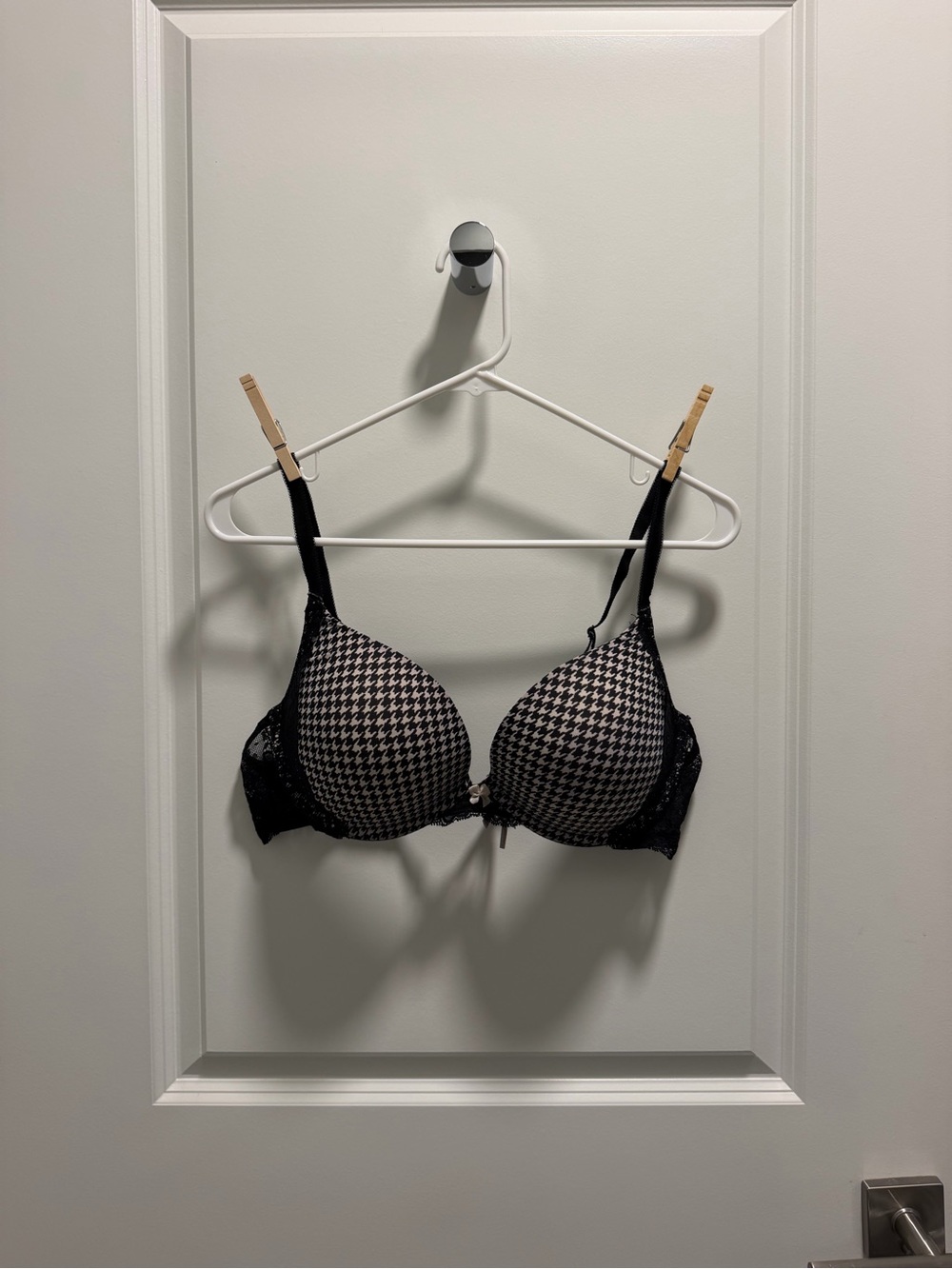 Victoria's Secret Black & White Houndstooth Padded Bra